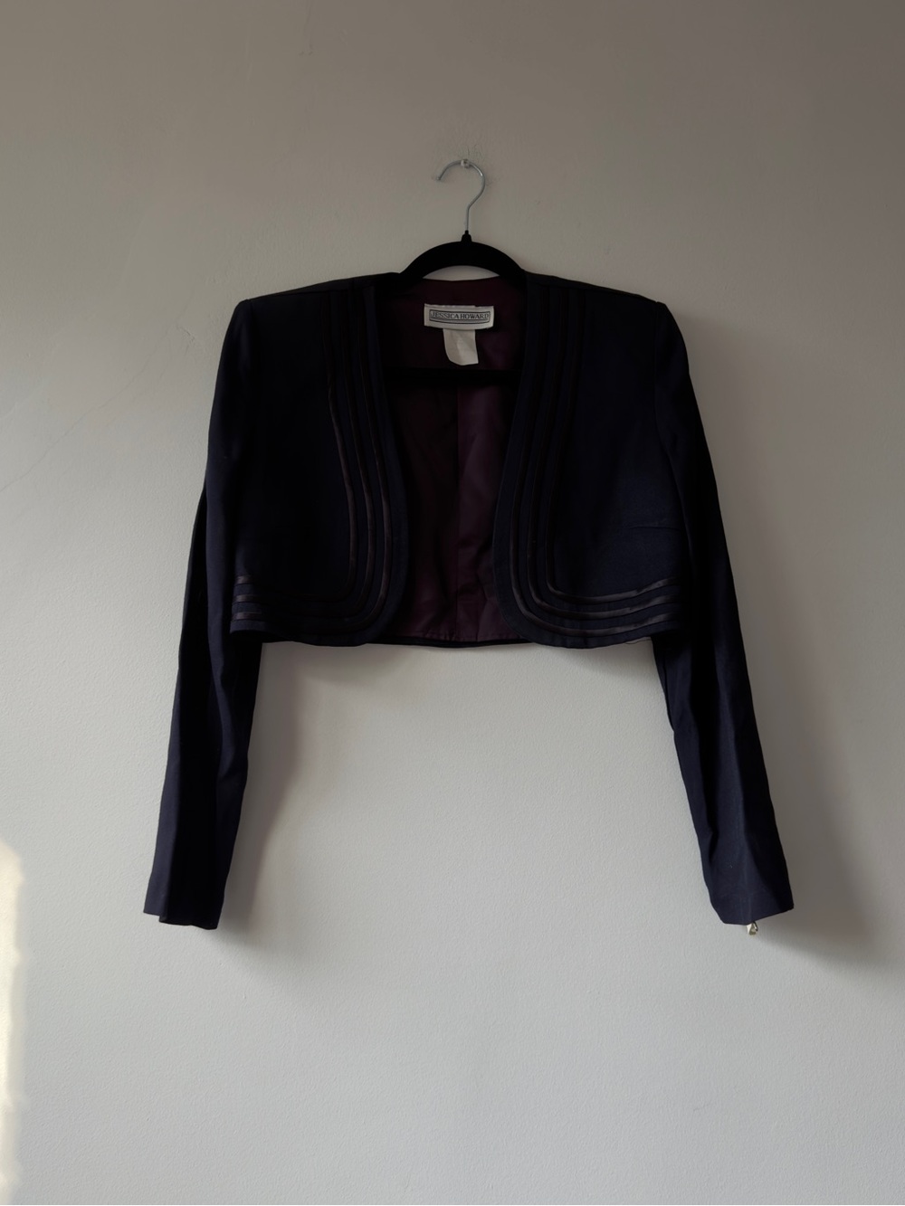 Jessica Howard Navy Cropped Blazer